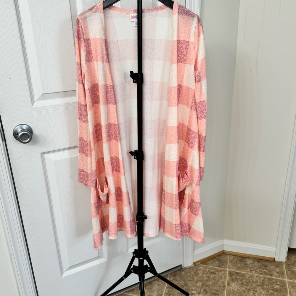 LuLaRoe Soft Pink and Cream Cardigan